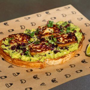 Avocado with Halloumi Cheese