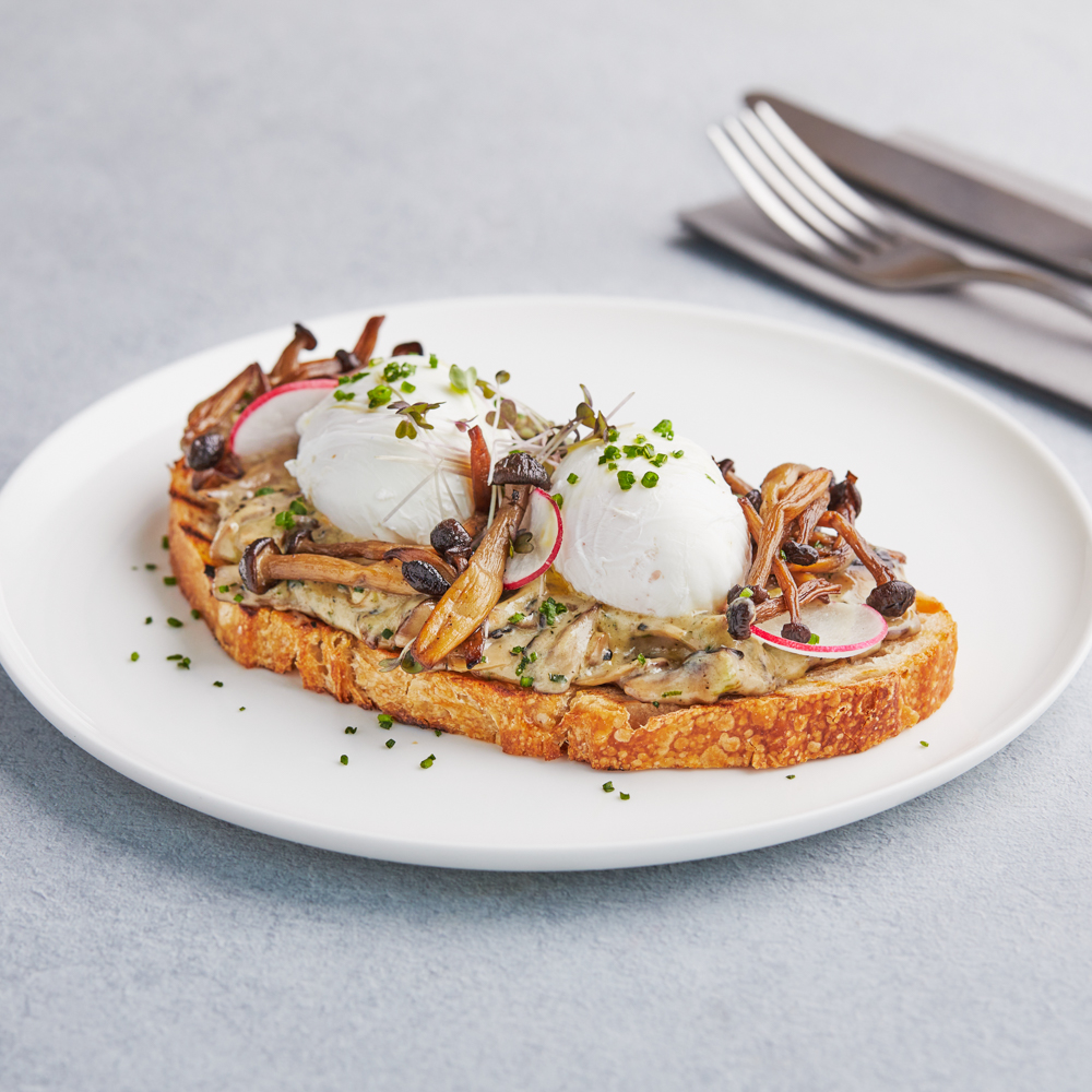 Mushroom Toast with Eggs
