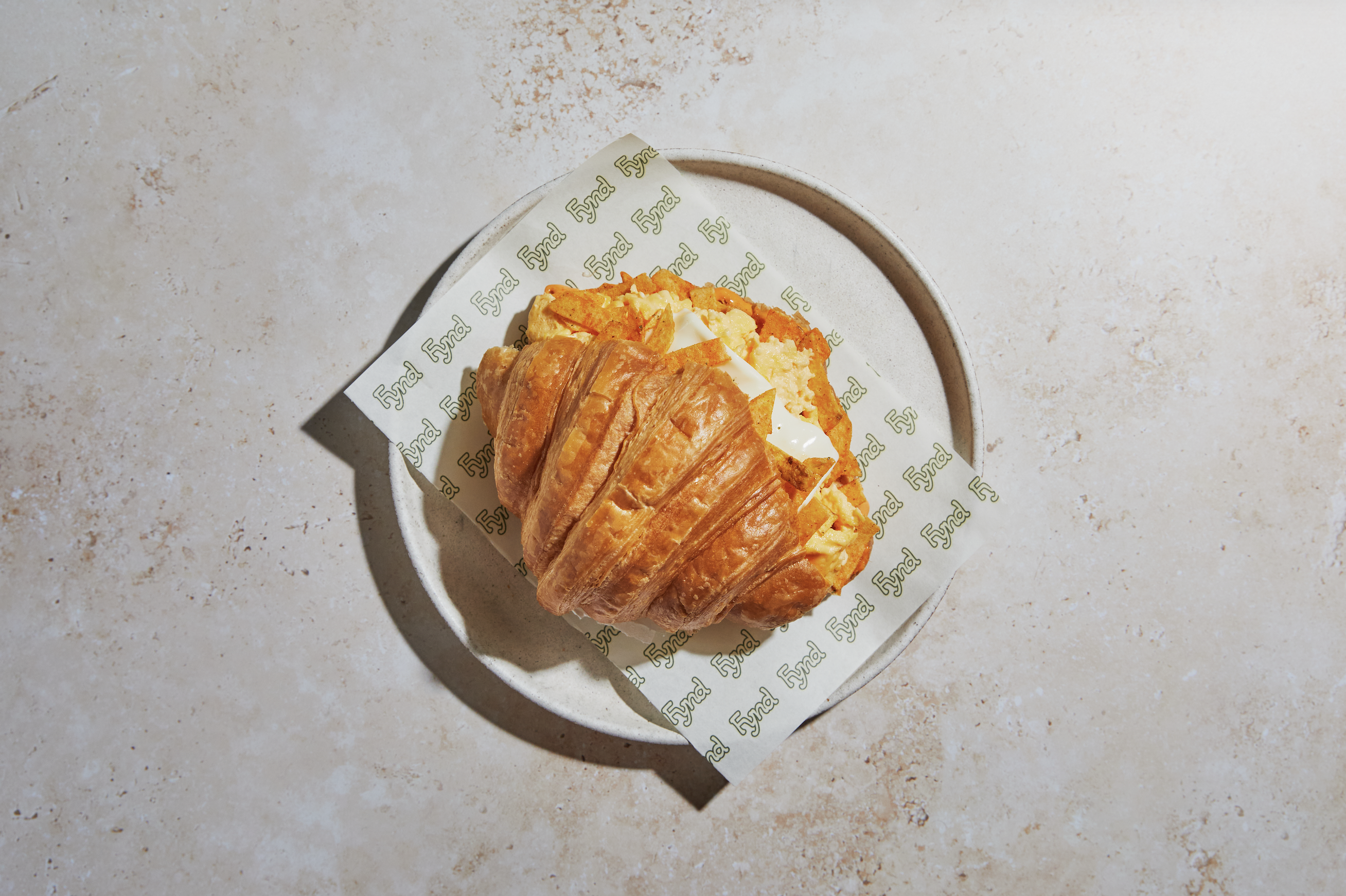 Croissant Egg & Chips